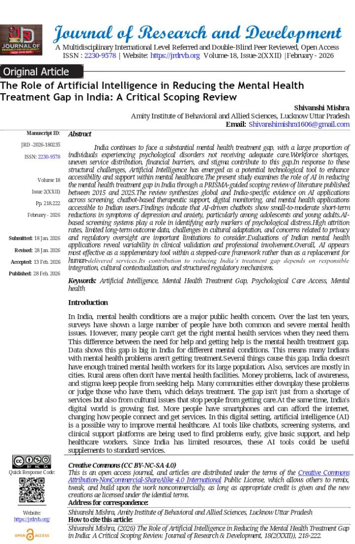Research and academic publication page